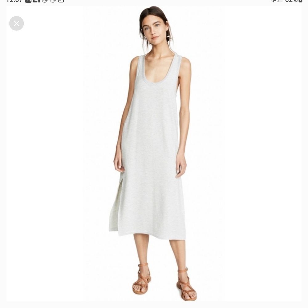rag & bone marlon scoop neck dress heather grey XS